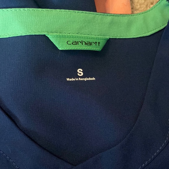 Carhartt brand navy blue scrub top. Size small - Picture 3 of 8